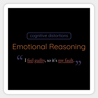 Emotional Reasoning Cognitive Distortion Sticker